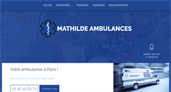 Desktop Screenshot of mathilde-ambulances-paris.com