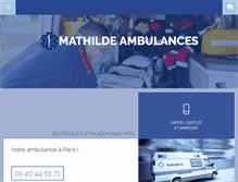 Tablet Screenshot of mathilde-ambulances-paris.com